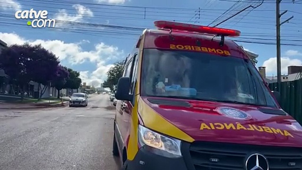 Motociclista ferido em acidente no bairro Coqueiral em Cascavel