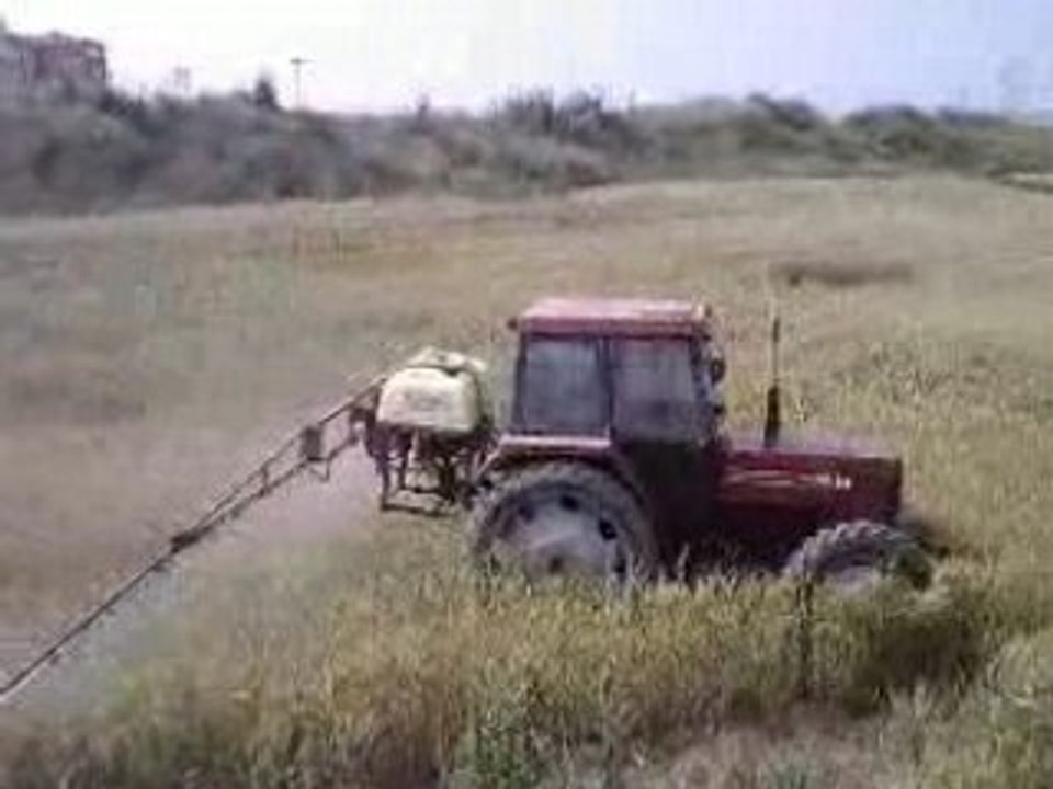 Fiat 70-66 DT Spraying the Wheat Tractor Part 3