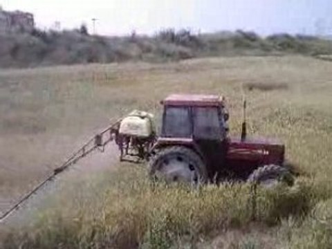 Fiat 70-66 DT Spraying the Wheat Tractor Part 3