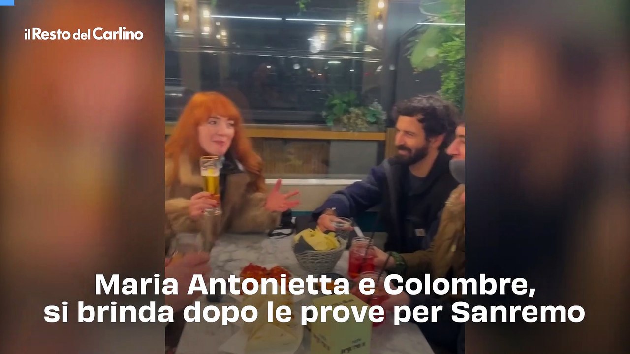 Maria Antonietta e Colombre, si brinda dopo le prove per Sanremo: video