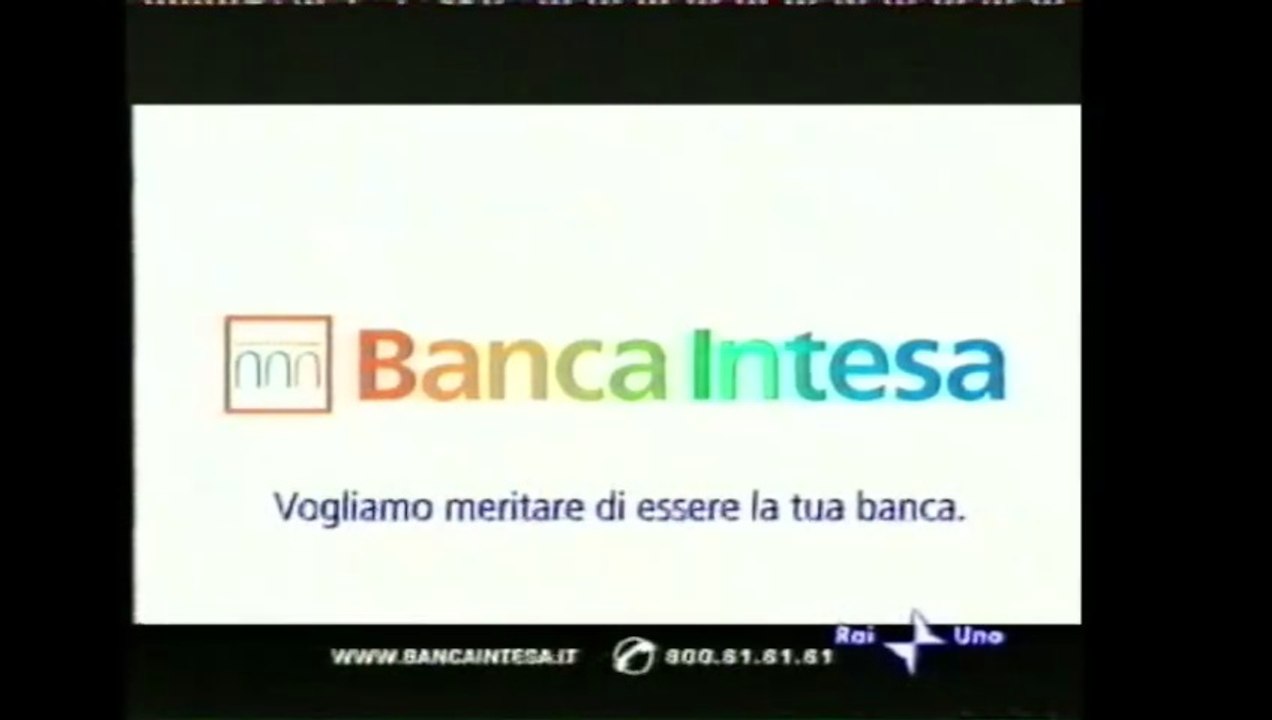 Pubblicità/Bumper anno 2004 2 Maggio RAI 1 - Banca Intesa