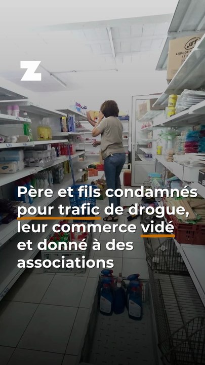 Père et fils condamnés pour trafic de drogue, leur commerce vidé et donné à des associations