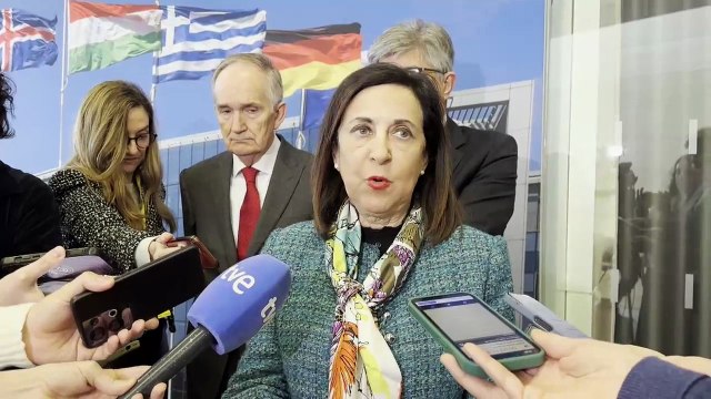 Margarita Robles asiste en Bruselas a la reunión de ministros aliados en la sede de la OTAN