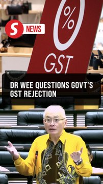 Dr Wee questions GST rejection as SST adopts similar mechanisms