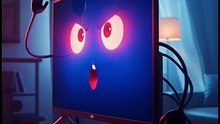 LED TV in Full Angry Mood Ai Animation