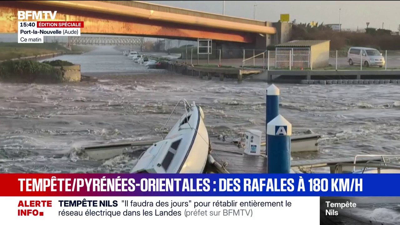 Tempête Nils: dans les Pyrénées-Orientales, des rafales à 180km/h enregistrées