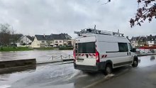 À Pontivy (Morbihan), le Blavet est sorti de son lit cette nuit