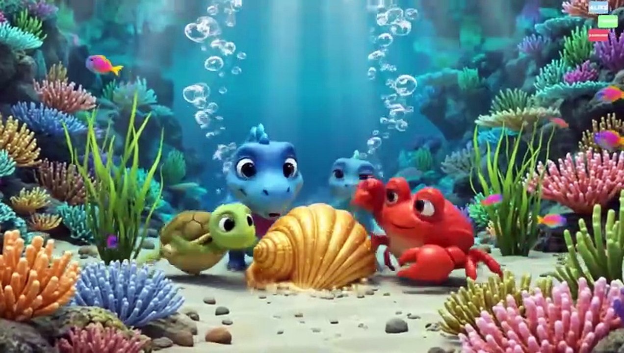 Tiny, Dino, Crab & Finley Dolphin_ Adventure to the Blue Coral Reef