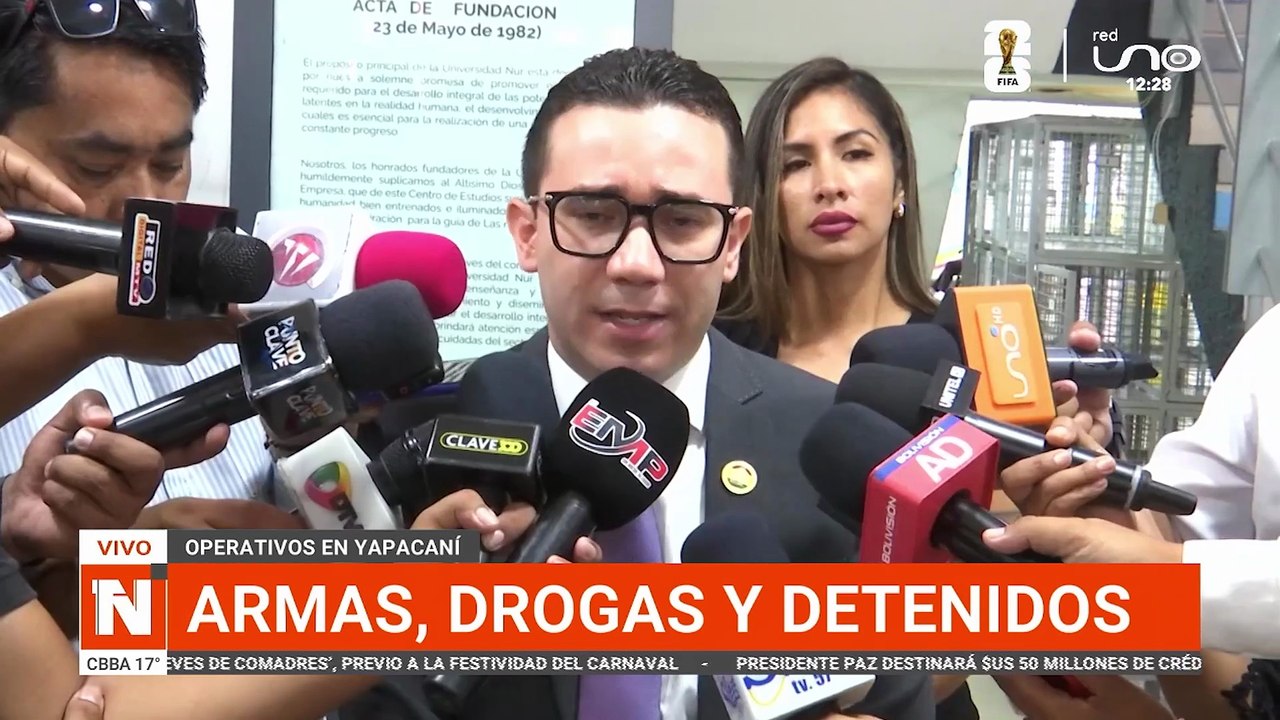 Arm4s, drog4, y aprehendidos tras allanamientos en Yapacaní