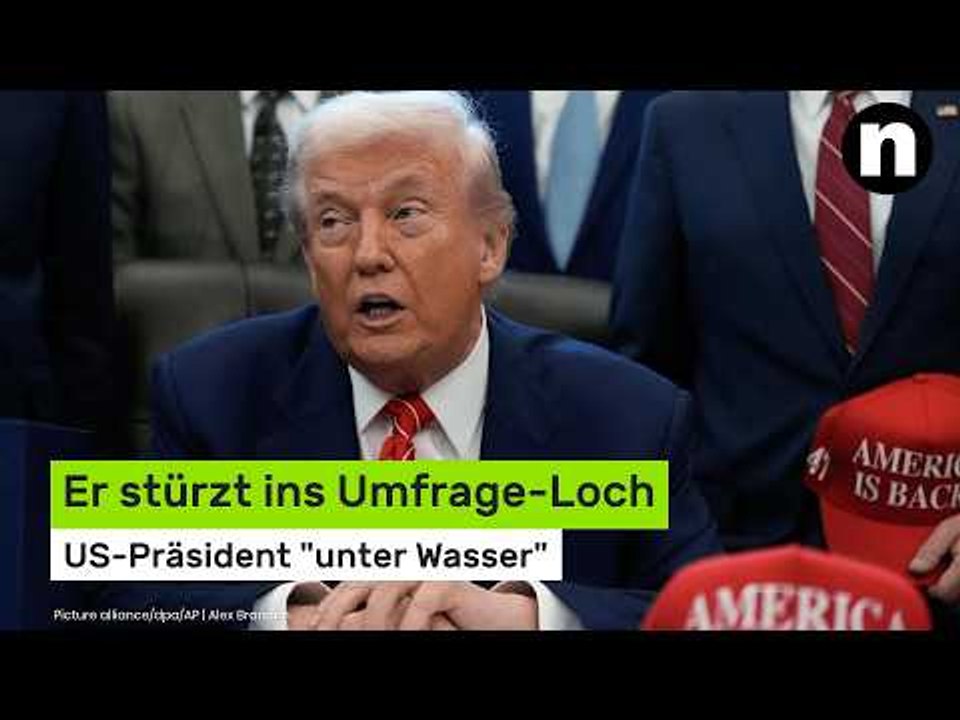 Donald Trump: Er stürzt ins Umfrage-Loch - US-Präsident 'unter Wasser'