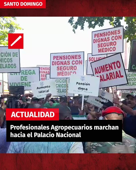 Profesionales Agropecuarios marchan hacia el Palacio Nacional