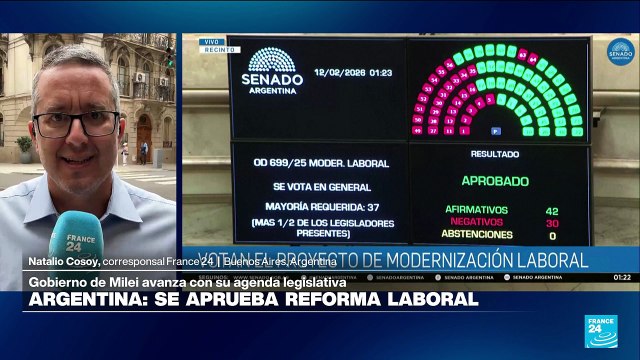Informe desde Buenos Aires: Senado aprueba reforma laboral de Milei