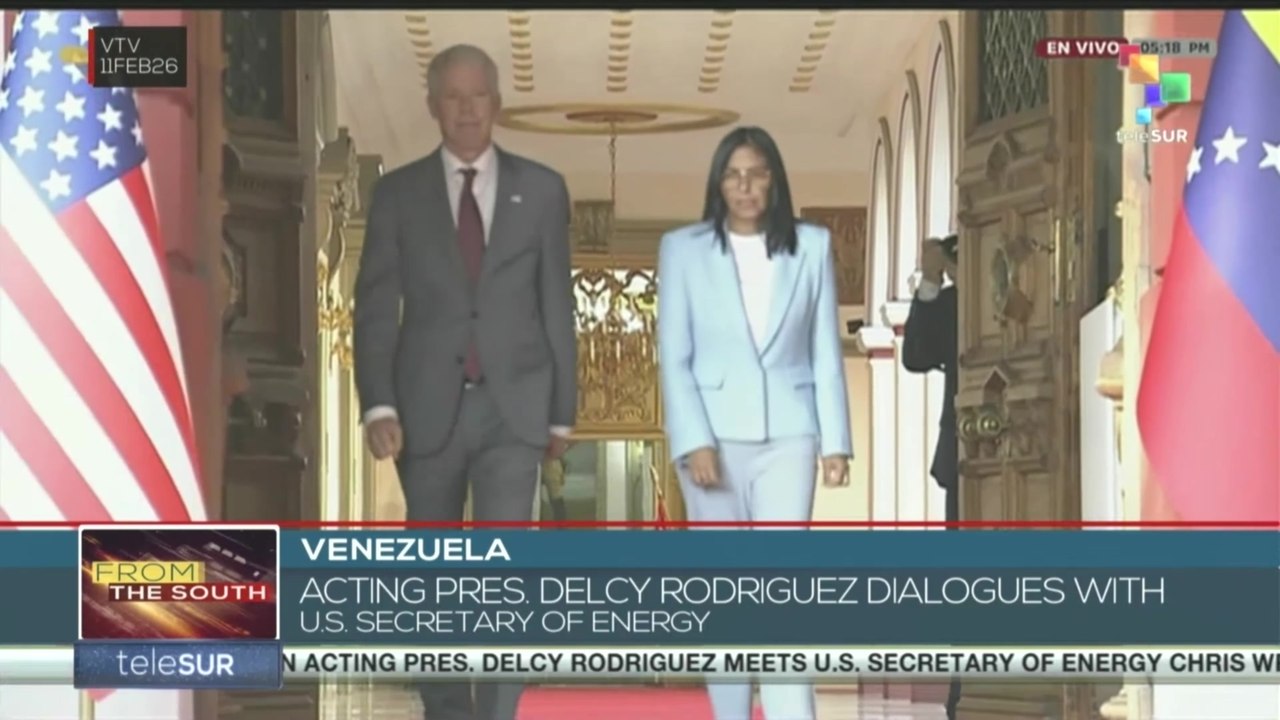Acting pres. Delcy Rodriguez dialogues with U.S Secretary of Energy