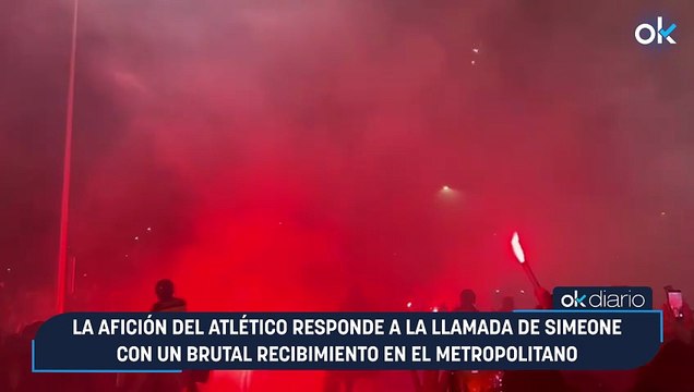 La afición del Atlético responde a la llamada de Simeone con un brutal recibimiento en el Metropolitano