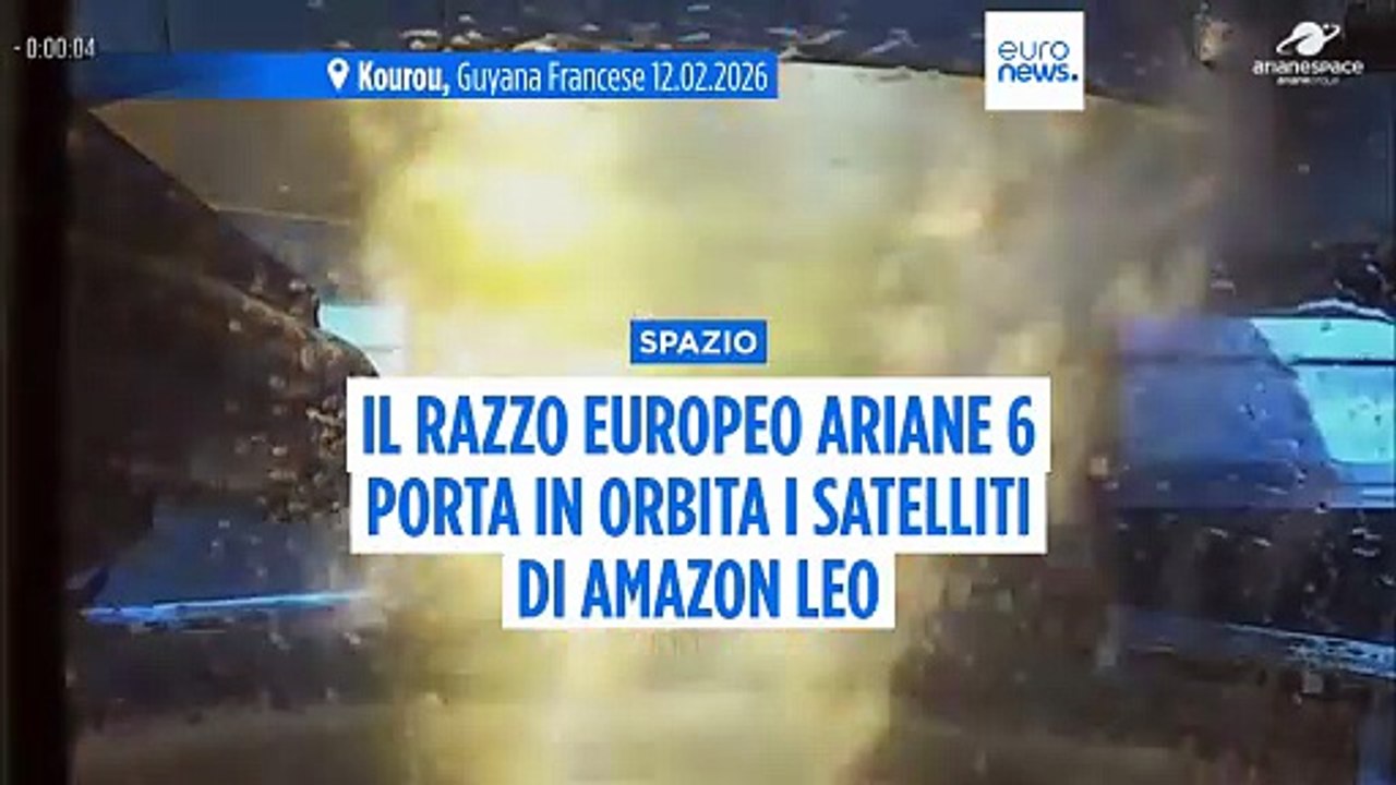 Il razzo europeo Ariane 6 porta in orbita i satelliti di Amazon Leo