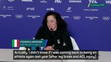 'Never thought I would ski again' - gold medallist Brignone recalls ACL injury