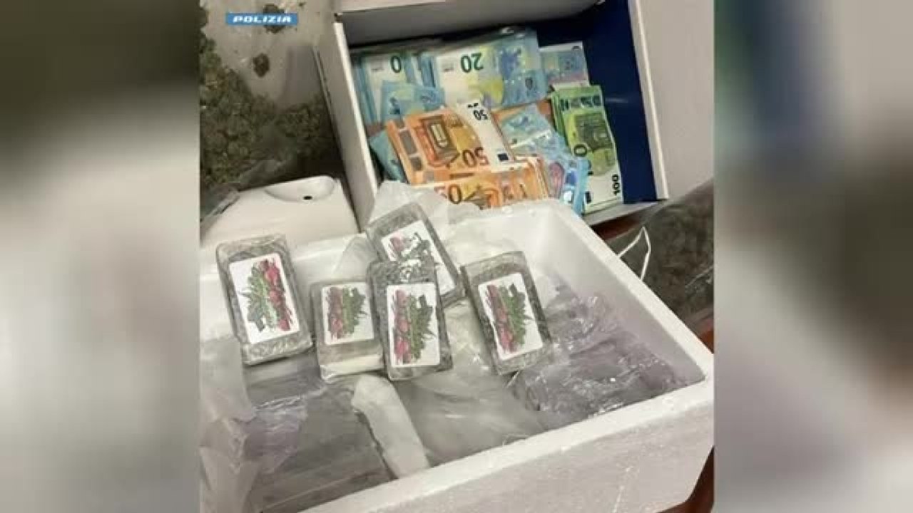 Il video della droga sequestrata a Bologna: 8 chili e 16.000 euro in contanti. La doppia operazione della polizia