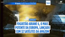Foguetão europeu Ariane 6 lançado com 32 satélites para a rede Amazon Leo