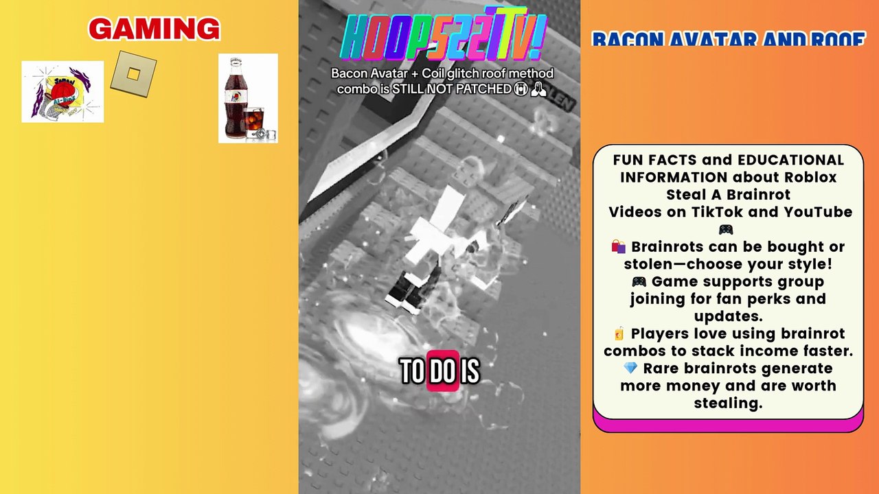 #TikTok✨ #ROBLOX GAMEPLAY🎮🕹️👾 Ep2 Bacon avatar and roof method | coil glitch #roblox #stealabrainrot