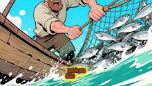 Historinhas da Bíblia Parábola da Rede de Pesca.