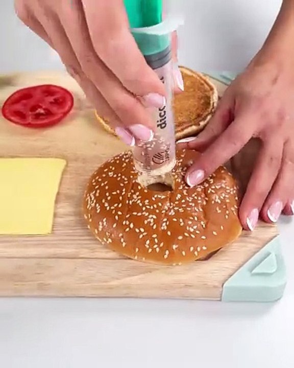 Mini eggs and burger bites breakfast🍔🍳