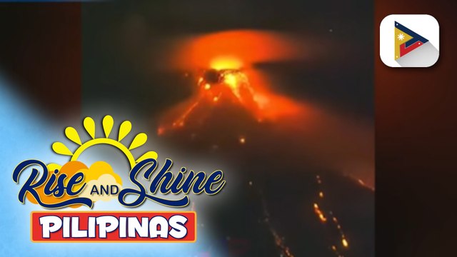 Bulkang #Mayon, patuloy ang pagdaloy ng lava ayon sa Phivolcs