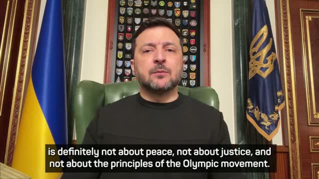 Zelenskyy criticises IOC for banning Ukraine athlete over helmet