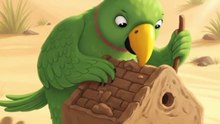 Kind and Intelligent Parrot helps crow in it hard time.Good lesson Parrot cartoon.