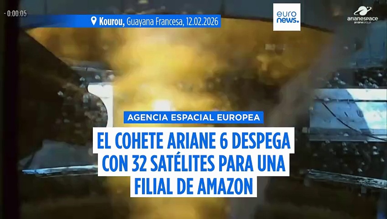 El cohete europeo Ariane 6 pone en órbita 32 satélites para la red Leo de Amazon
