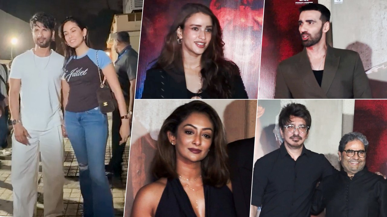 Shahid Kapoor, Triptii Dimri, Avinash Tiwary, Vishal Bhardwaj, Sajid Bhai & More - O'Romeo Screening