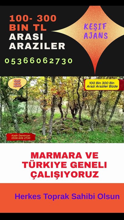 Keşif Arazi  Emlak Ajansı Güney Marmara Arazi Emlak Ajansı  Kadir Demircan 0536 606 2730   Tarla Bağ Bahçe  Köy Evi Arsa Çiftlik Bağ  Evi Yazlık Daire Dükakn Yazlık Satılık  ve Kiralık. Her Şey. Arazi Dron Kamera Fotograf Çekimleri  Kurgu Yayın Reklam Pa