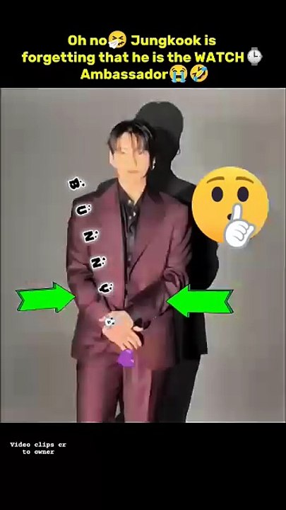 Oh no Jungkook is forgetting that he is the WATCH Ambassador #jungkook #shorts #youtubeshorts