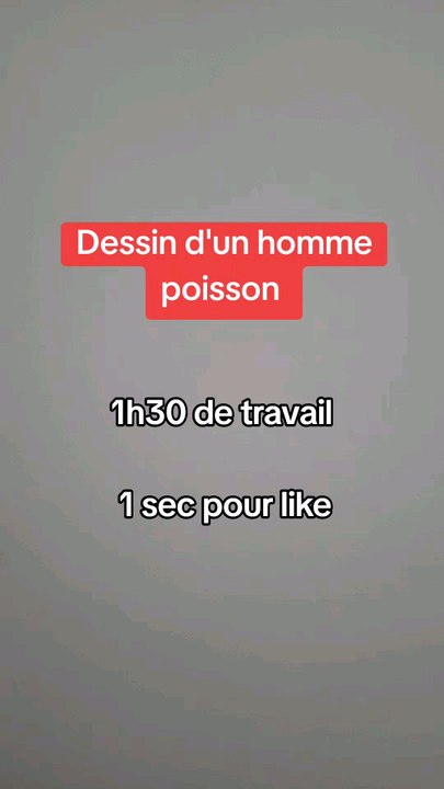 Dessin d'un homme poisson