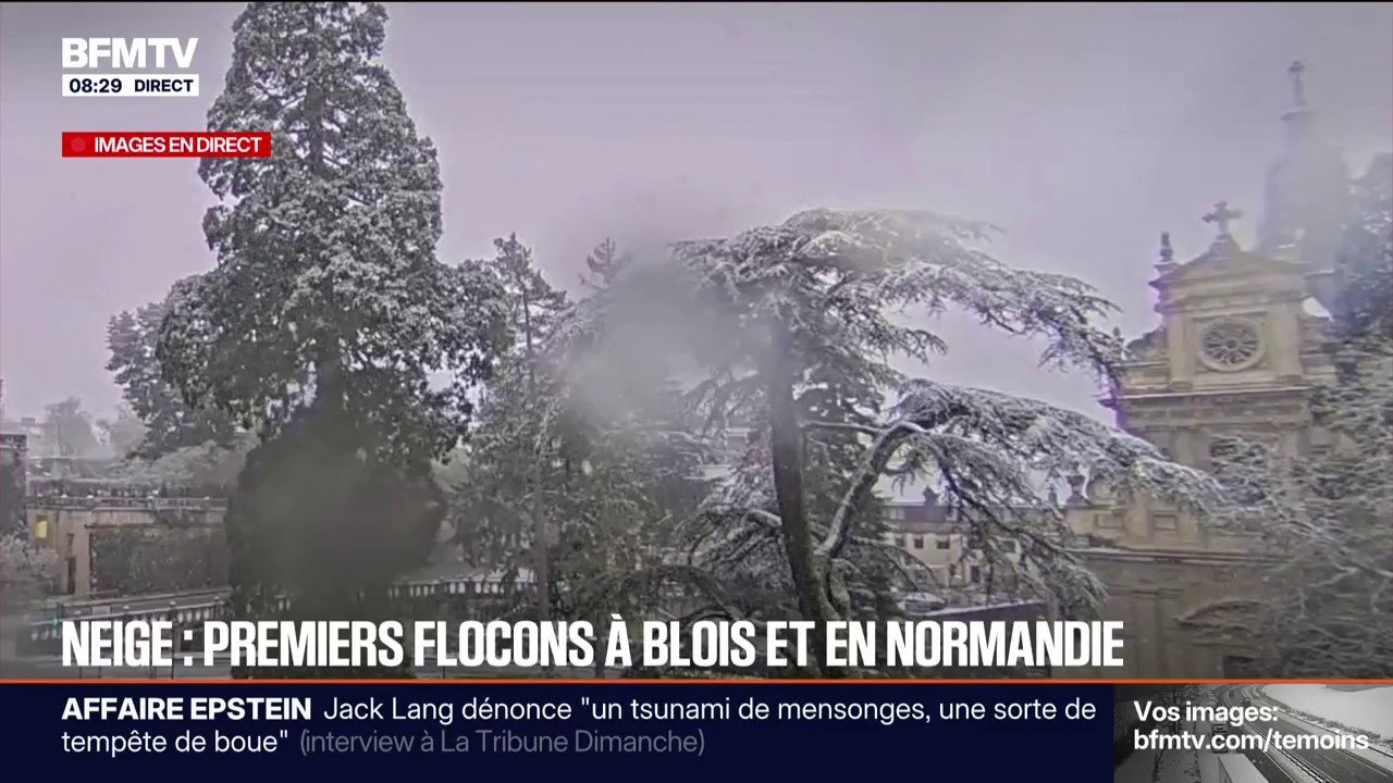 Les premières images des chutes de neige dans le Loir-et-Cher et en Normandie