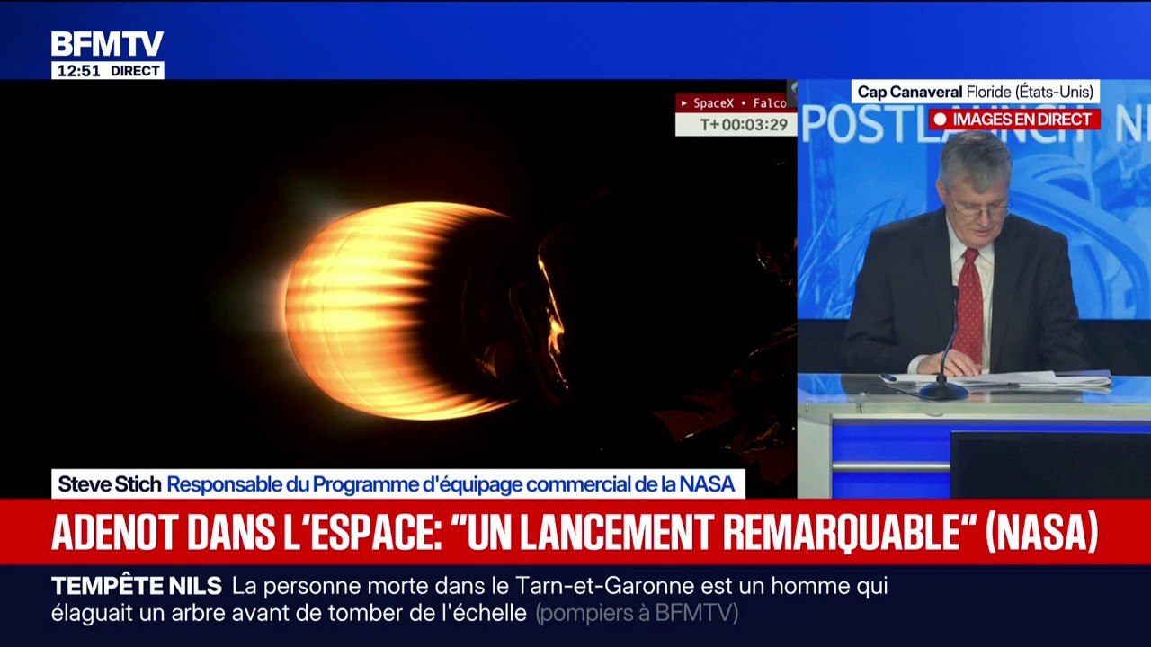 Crew-12 vers l'ISS: "Tout s'est bien passé" au lancement, indique le responsable du programme d'équipage commercial de la Nasa
