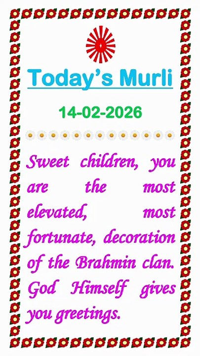 🇲🇰 Essence of Murli 14 February 2026  English in Male Voice| BRAHMA KUMARIS