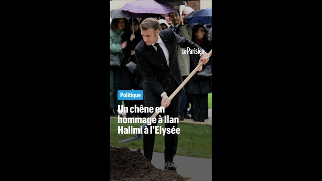 Emmanuel Macron plante un chêne en hommage à Ilan Halimi à l'Elysée
