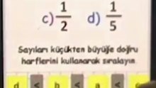 Kesirlerde Sıralama – 3. Sınıf Matematik