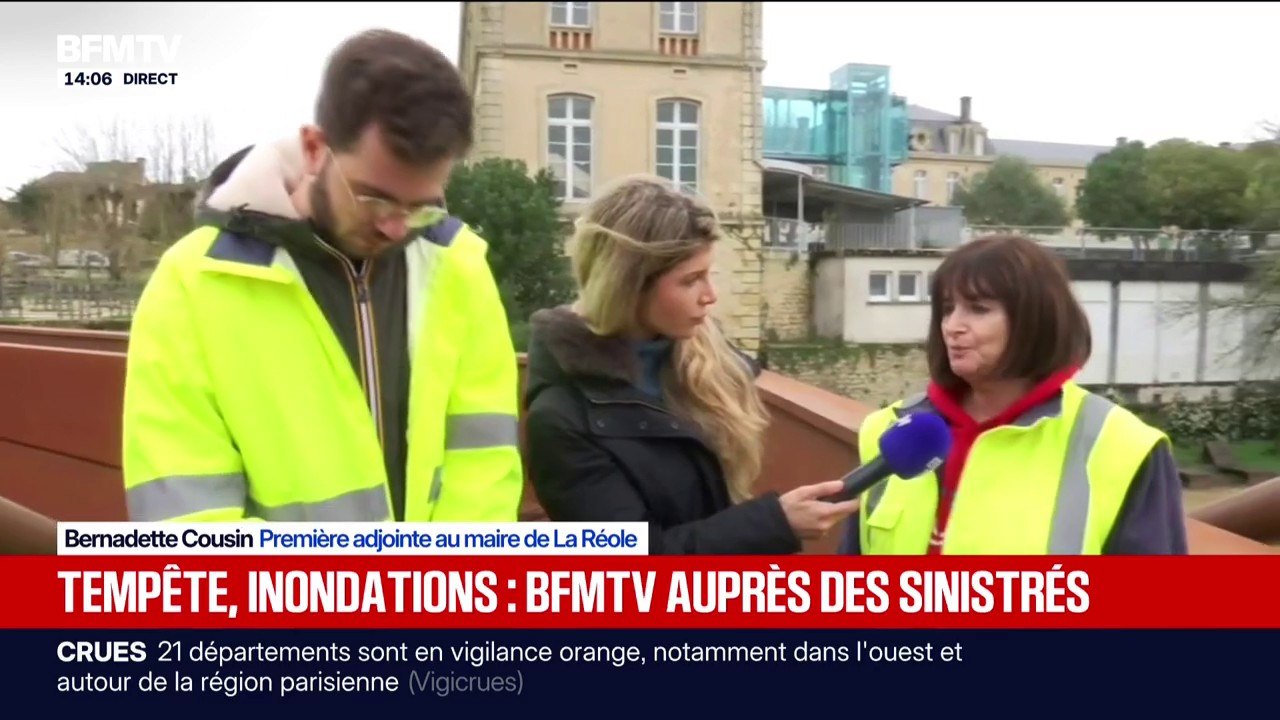 Crues: "On peut s'attendre à tout", s'inquiète la première adjointe au maire de La Réole en Gironde