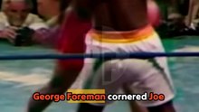 George Foreman TRAPS Joe Frazier and DROPS HIM to his KNEES!