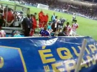 France Paraguay 2008 Mi temps sortir des joueurs