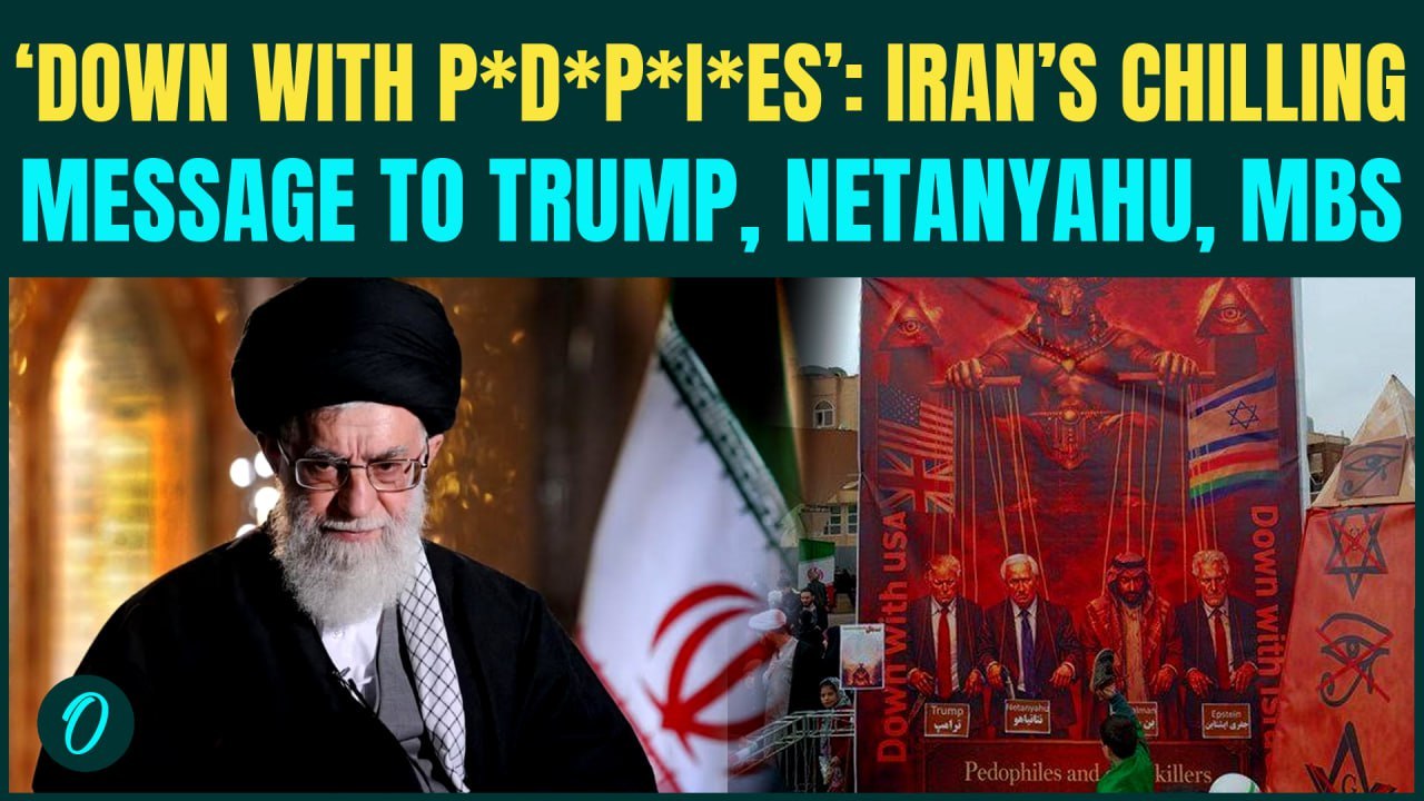 Iran PUBLICLY HUMILIATES Trump, Netanyahu, MBS in CHILLING Epstein Banner| ‘Down With P*D*P*I*ES’