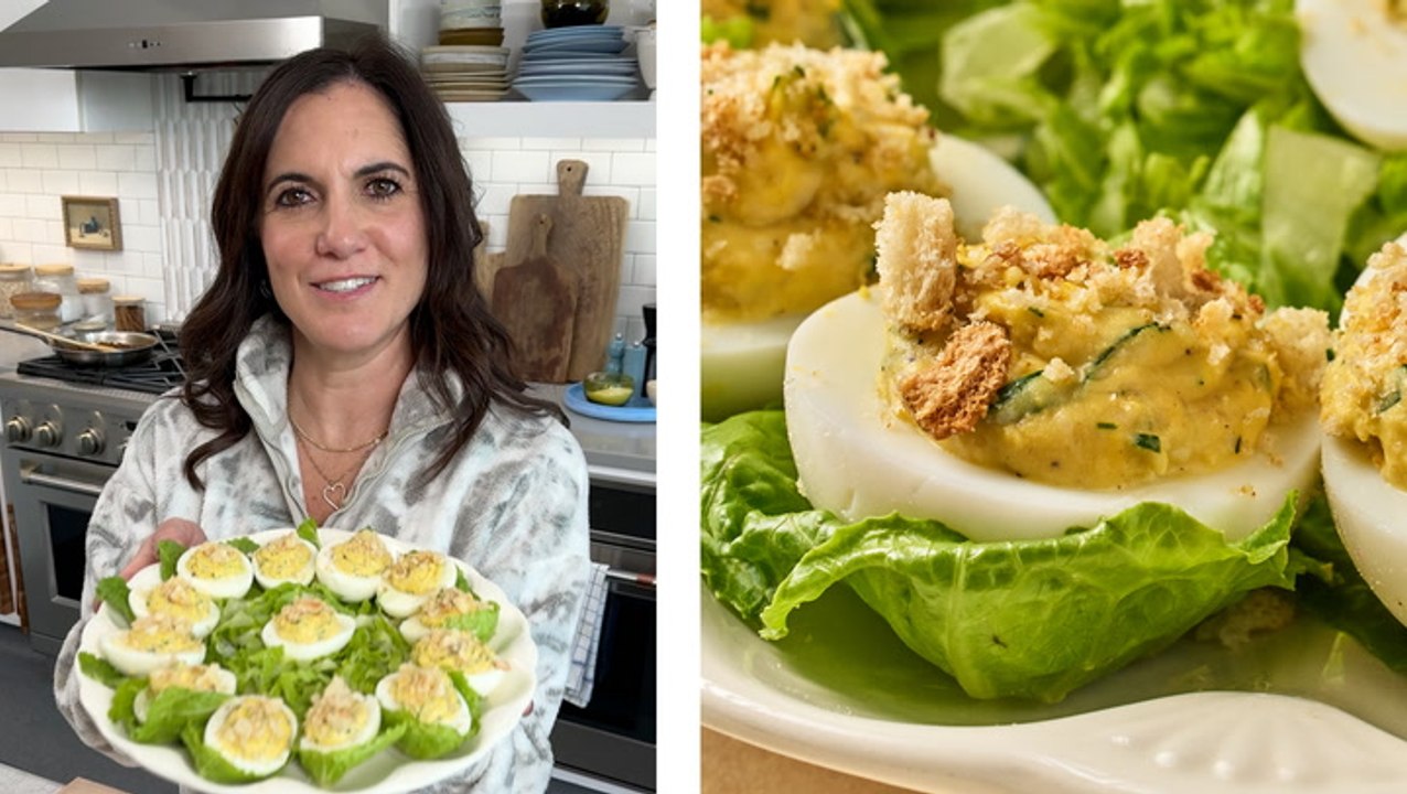 How to Make Caesar Salad Deviled Eggs