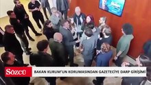 Bakan Kurum’un korumasından gazeteciye darp girişimi! Gazeteciler salonu terk etti