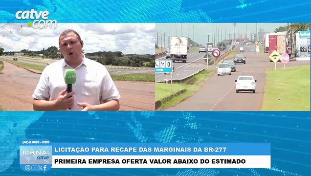Licitação para recape das marginais da BR-277 é realizada em Cascavel