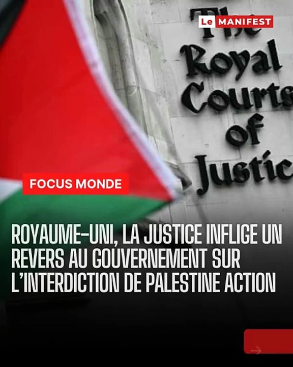 🚨 Royaume-Uni sous tension judiciaire : La Haute Cour conteste une décision explosive du gouvernement sur Palestine Action. Libertés publiques, sécurité nationale, précédent historique… l’affaire qui redessine les lignes du droit de protester.