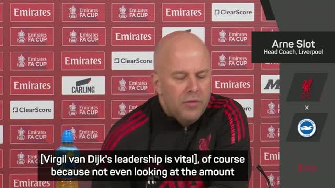 Slot salutes Van Dijk's leadership in testing times