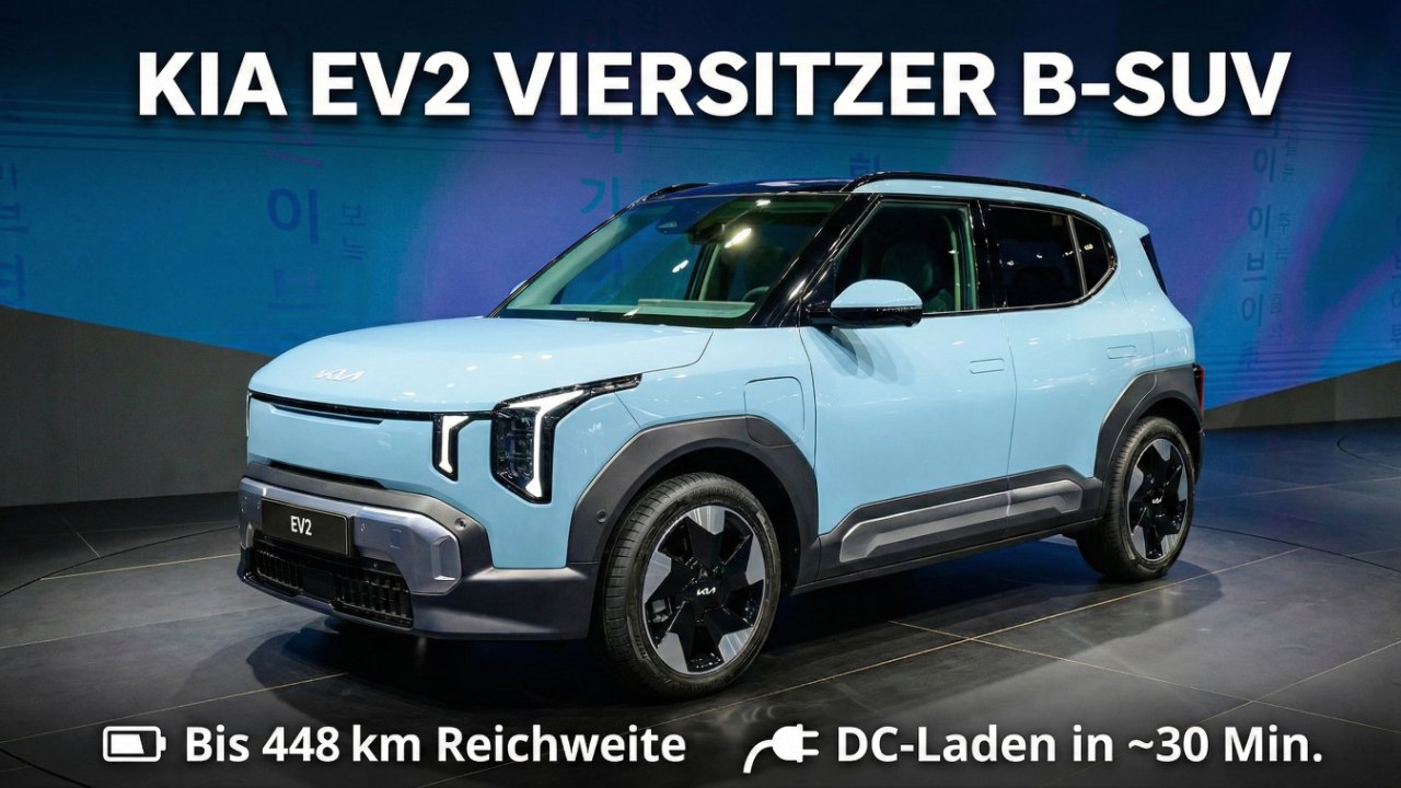 2026 Kia EV2 Frost Blue Viersitzer: Technik & Alltagstest