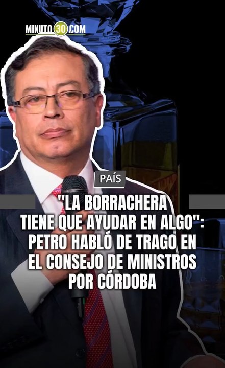 Un video del presidente Gustavo Petro hablando sobre su gusto por el ron y el aguardiente durante un consejo de ministros