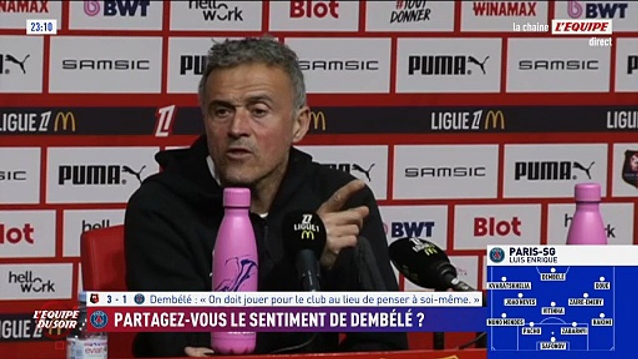 Luis Enrique à propos de la pique de Dembélé - Foot - Ligue 1